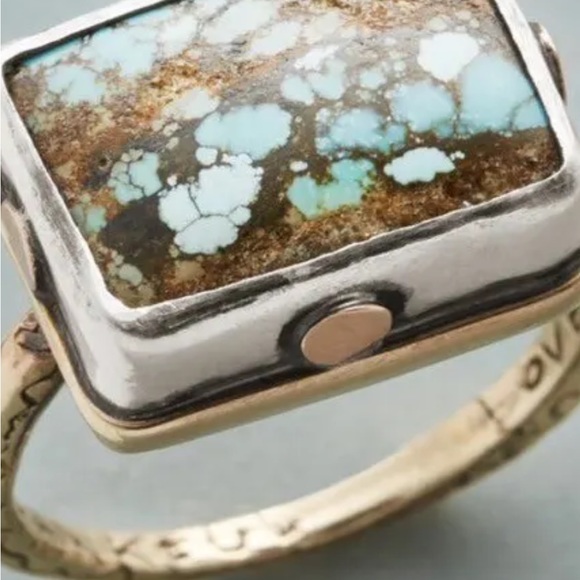 Jes Maharry Riveting Turquoise Ring - Picture 5 of 10